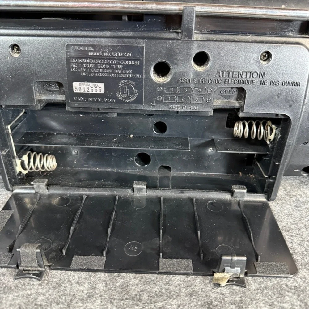 Sony CFD-S9 CD Radio Cassette‎ Boombox – Untested – For Parts or Repair